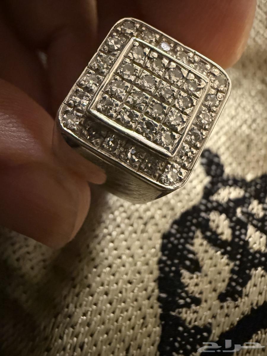 خاتم فضة الماس طبيعي فضة ثقيلة64431616478210111
