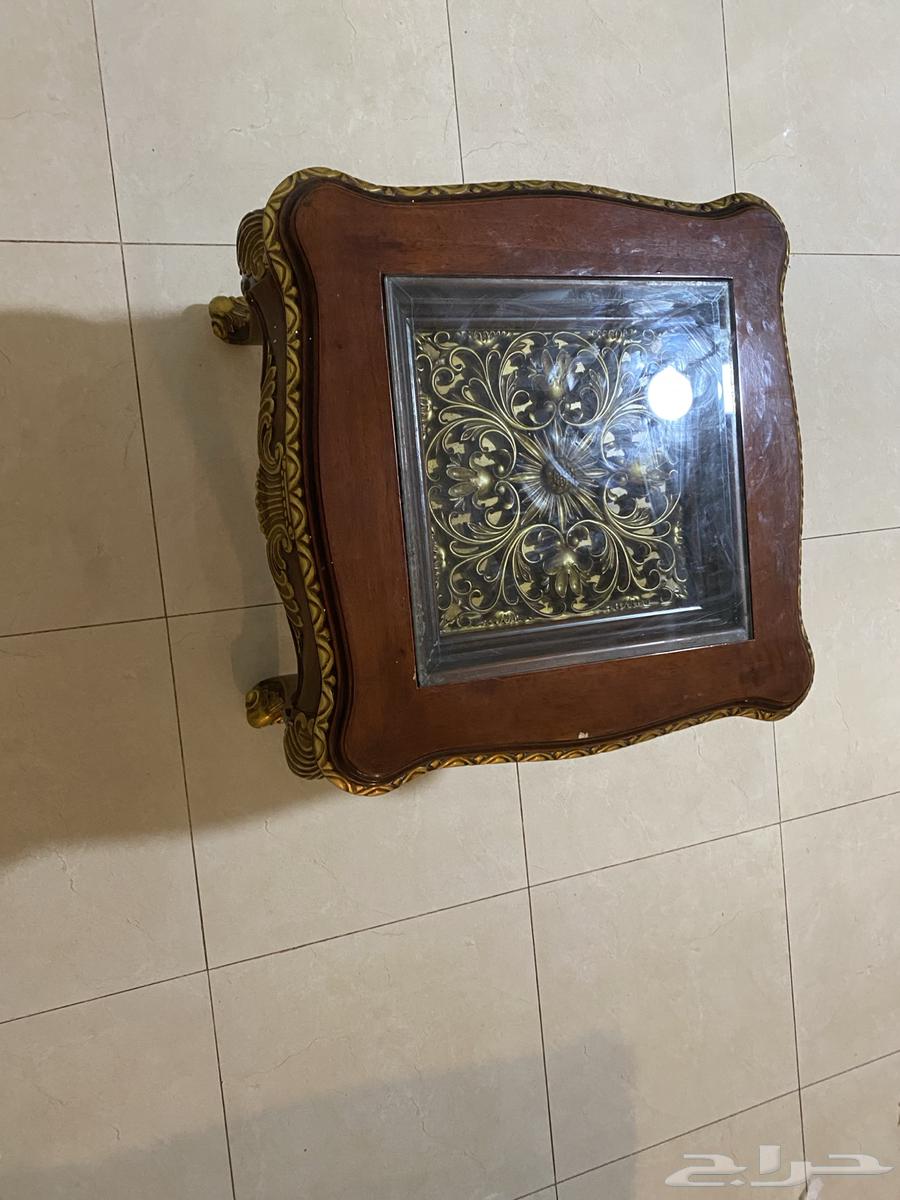 ثلاث طاولات زجاج مع خشب فاخرة  30064431278399873114