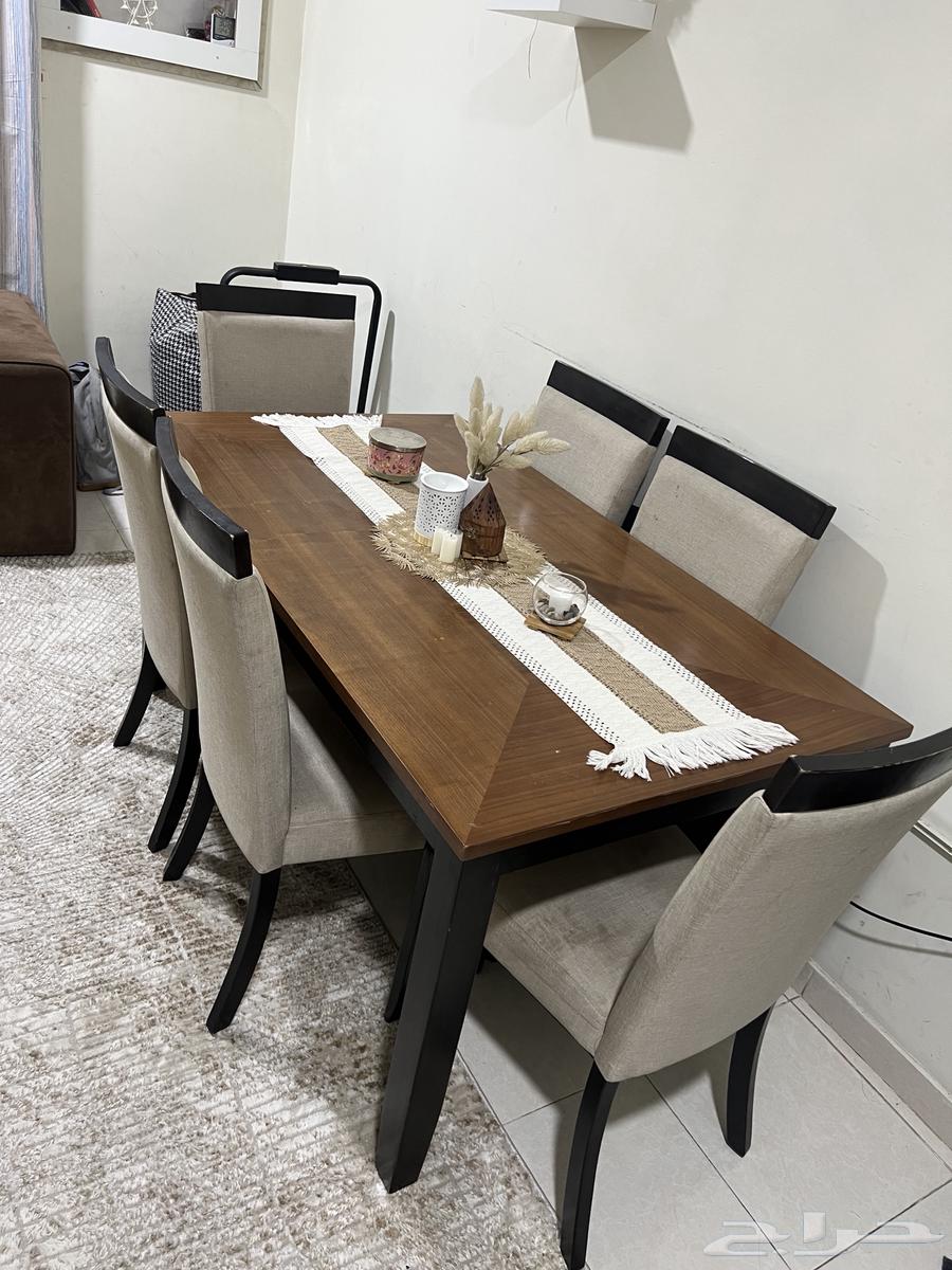طاولة طعام هوم بوكس 6 كراسي صناعة ماليزيا طول 160 عرض 9064431224233475111