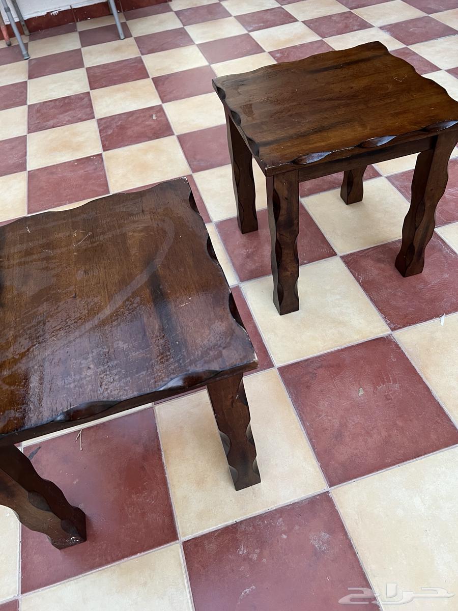 للبيع اثاث طاولتين خشب64427196207235113