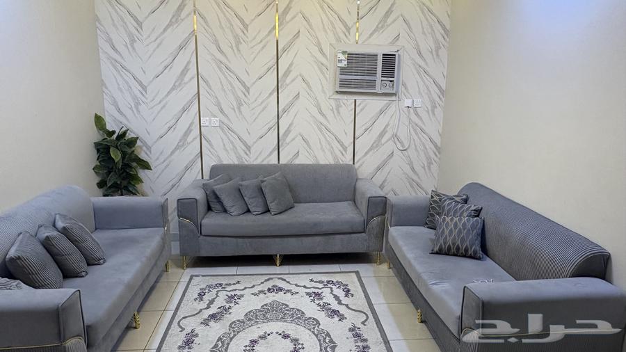 كنب ثلاث قطع جديد نظيف64428684756609113