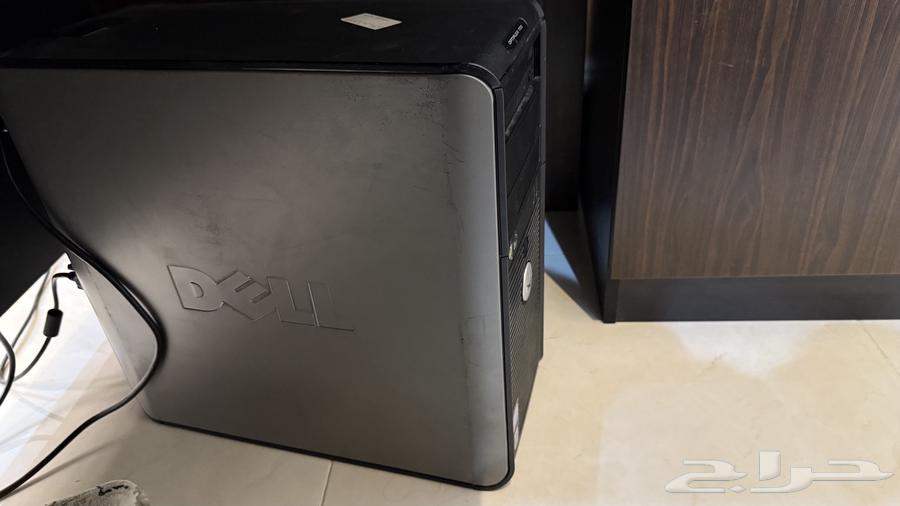 كمبيوتر قديم شغال ديل مع طابعه64427263937537110