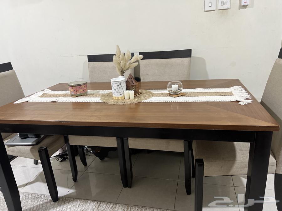 طاولة طعام هوم بوكس 6 كراسي صناعة ماليزيا طول 160 عرض 9064431224233475112