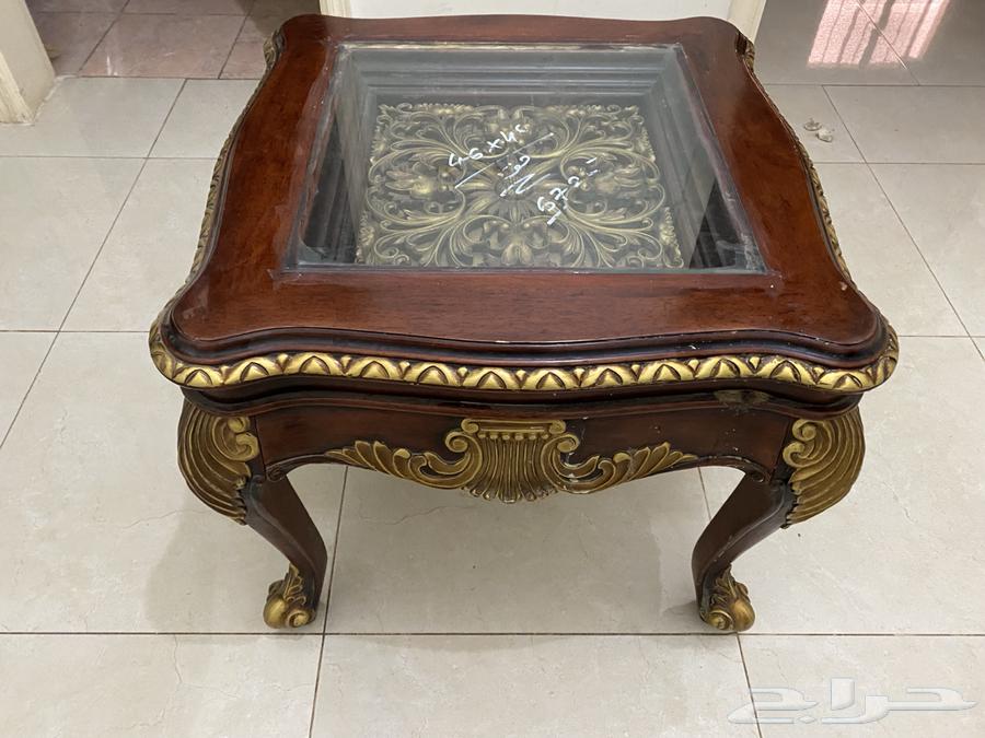 ثلاث طاولات زجاج مع خشب فاخرة  30064431278399873110