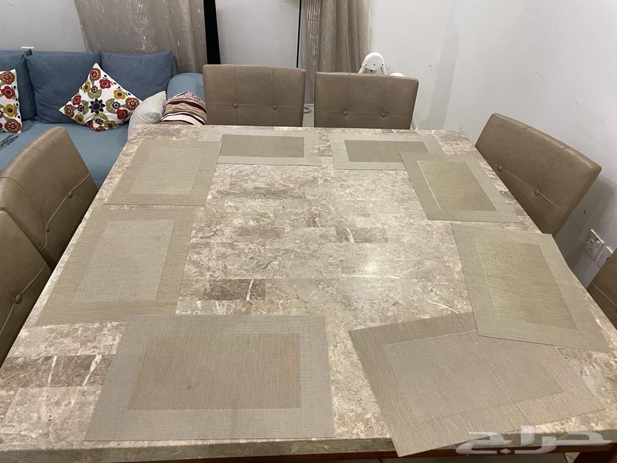 طاولة الطعام رخام طبيعي ثمانية أشخاص64428536779395112