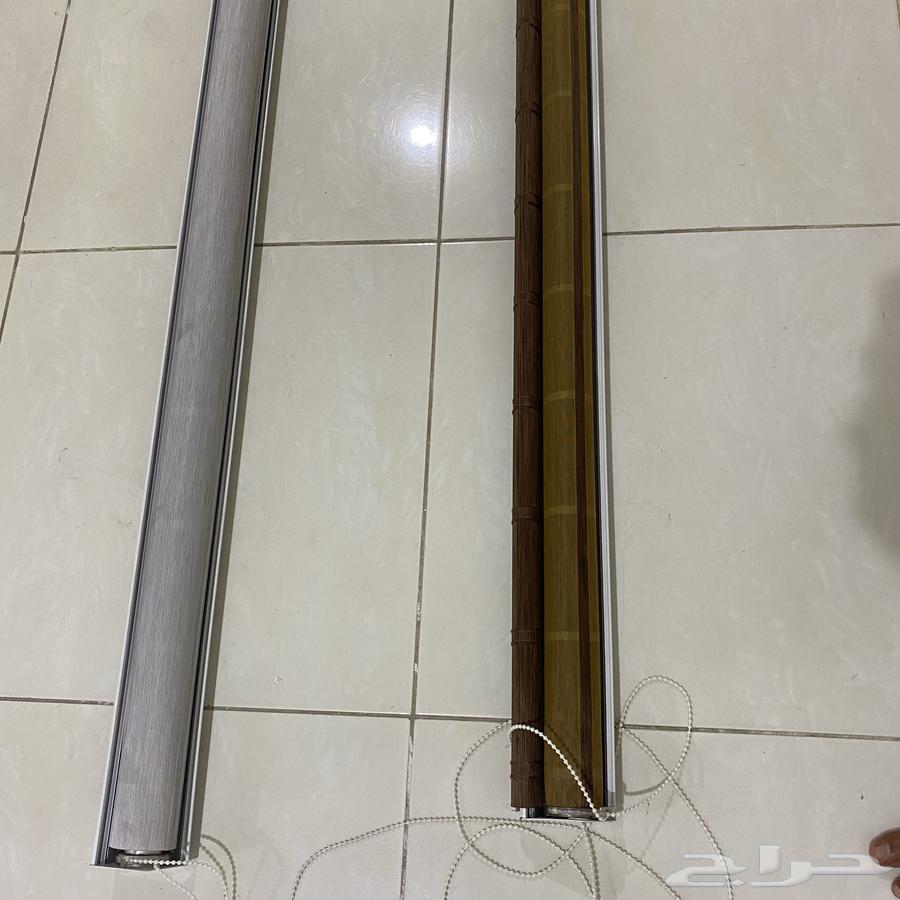 ستائر رول بحالة ممتازةعدد 2(خشبي رمادي)نظيفة وجاهزة للتركيب64428590233601111