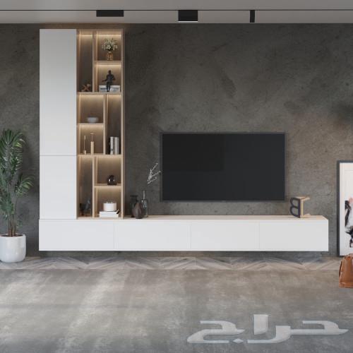 طاولة تلفزيون حديثة بتصميم مودرن 280 سم64433980215939112