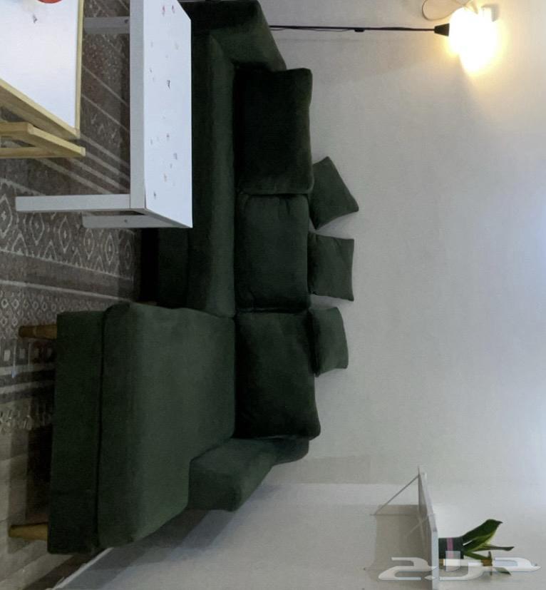 كنب حرف L لون زيتي64430927480450110