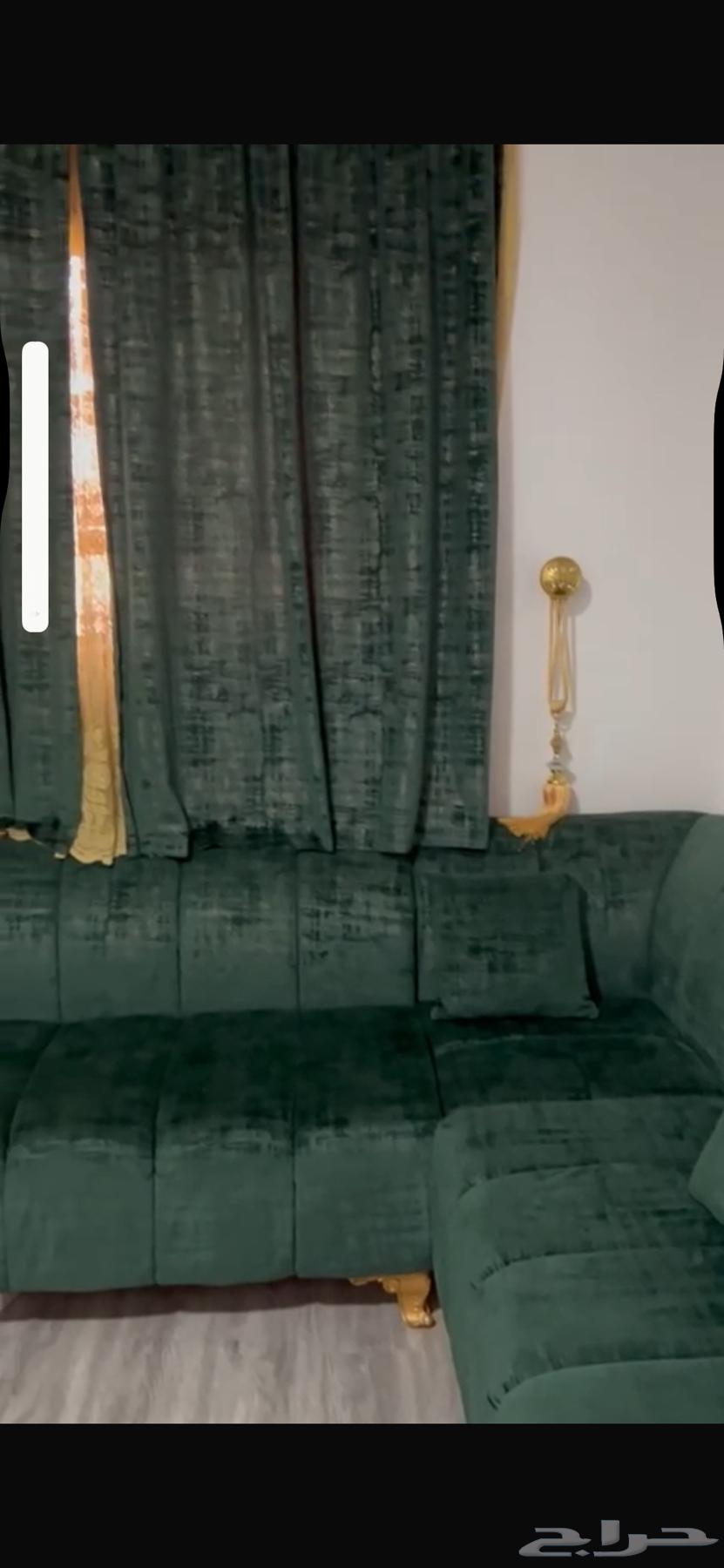 كنب جديد اخضر 4 4 فصلته 2800 قابله لتفاوض في السعر64433013038467112