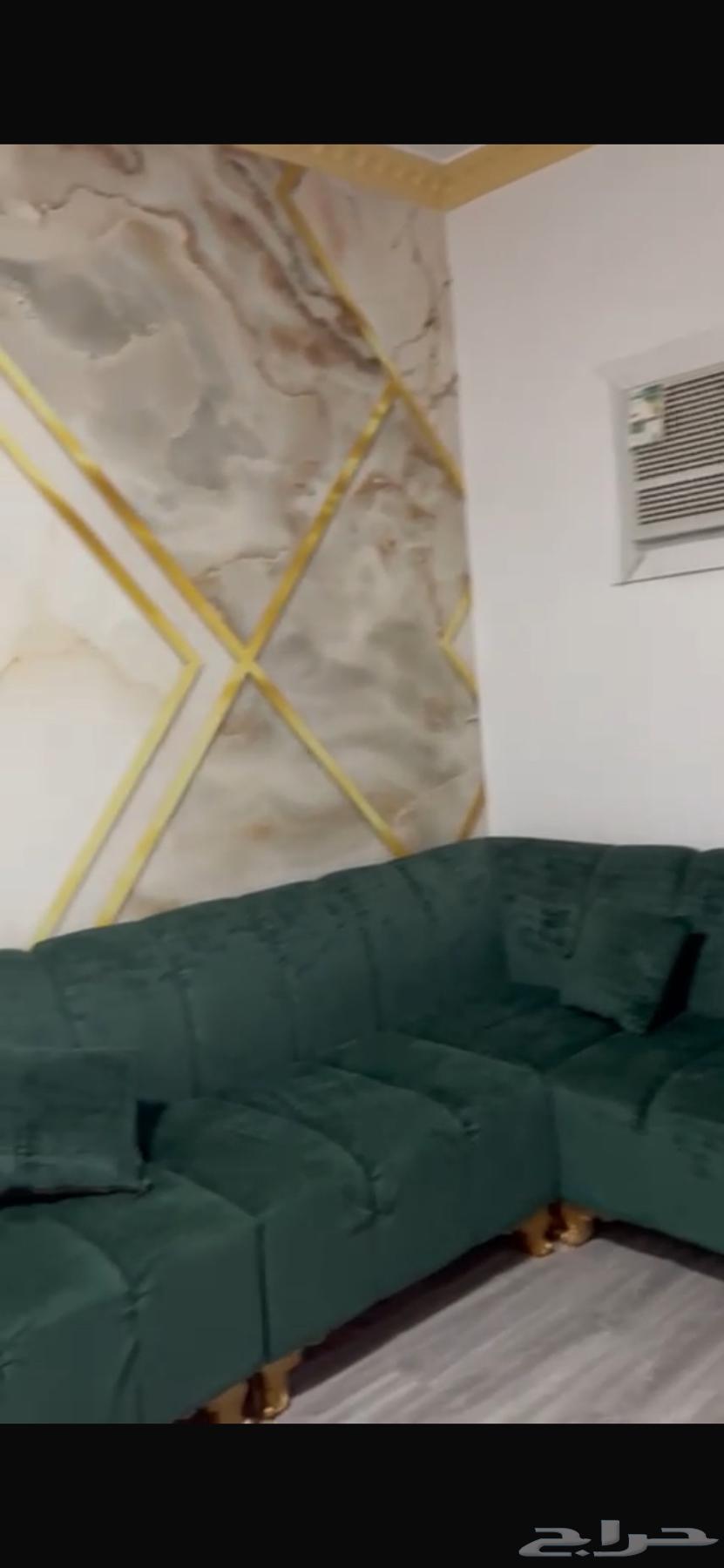كنب جديد اخضر 4 4 فصلته 2800 قابله لتفاوض في السعر64433013038467114