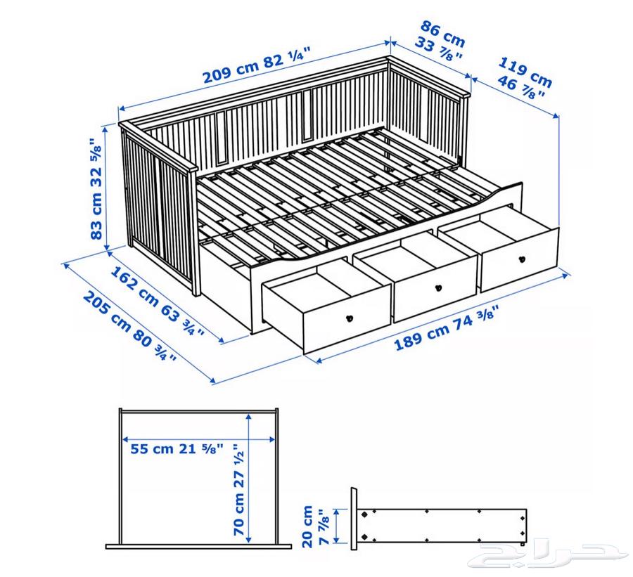 سرير ومرتبة من ايكيا64433498907778113
