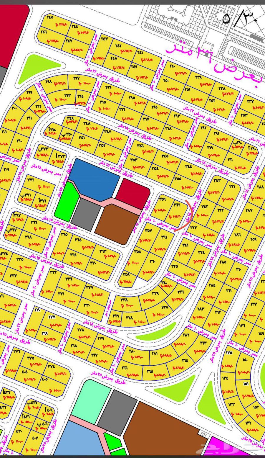 Plot No. 362 in Layout 522, Al-Andalus District, Jizan City64142111091331110