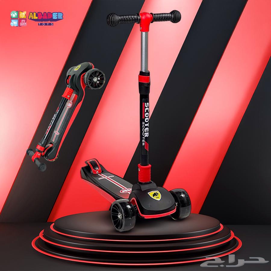 Manual Scooter with Music and Light-Up Wheels - Foldable Kids Scooter64441745859713111