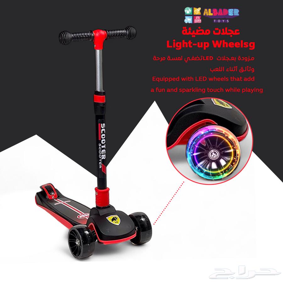 Manual Scooter with Music and Light-Up Wheels - Foldable Kids Scooter64441745859713112