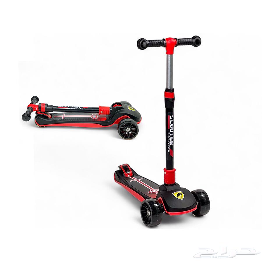 Manual Scooter with Music and Light-Up Wheels - Foldable Kids Scooter64441745859713110