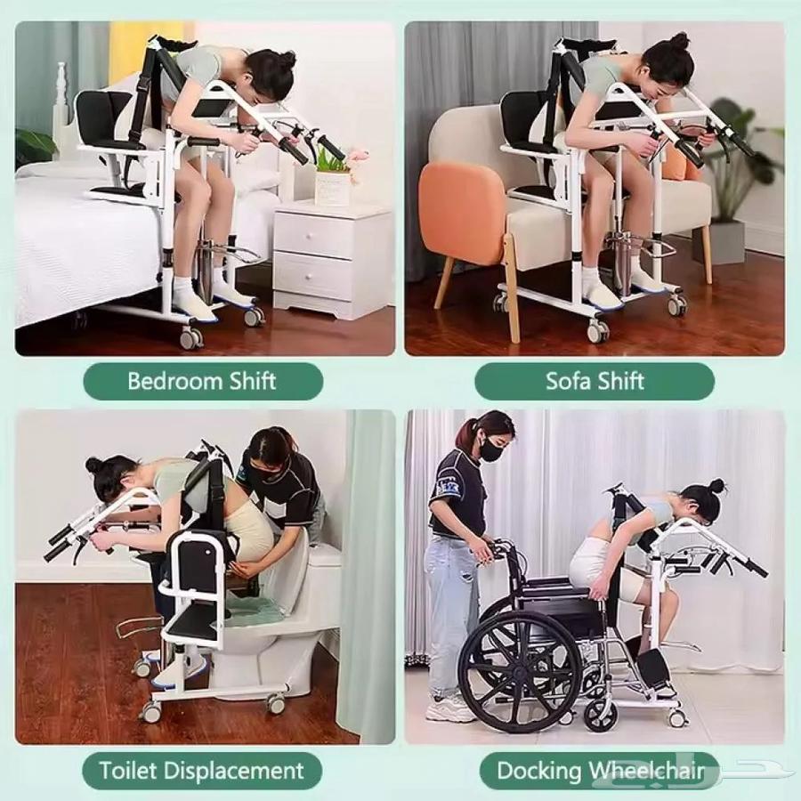 Bathroom chair that helps transfer the patient64442021156227111