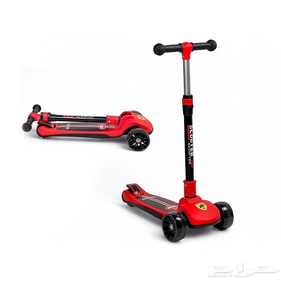 Manual Scooter with Music and Light-Up Wheels - Foldable Kids Scooter64441745859713114