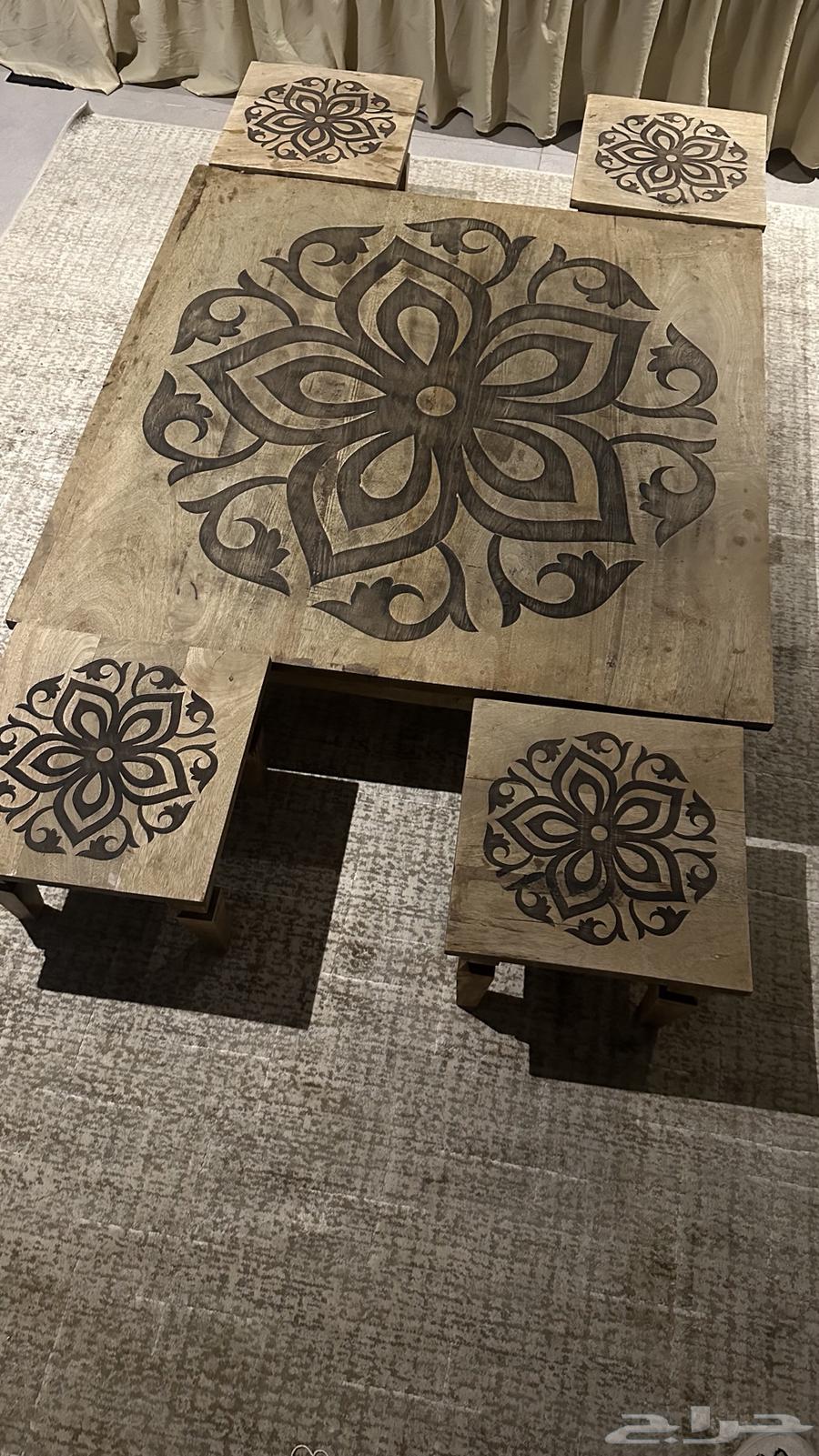 للبيع طاولات هنديه خشي طبيعي64444539746179110