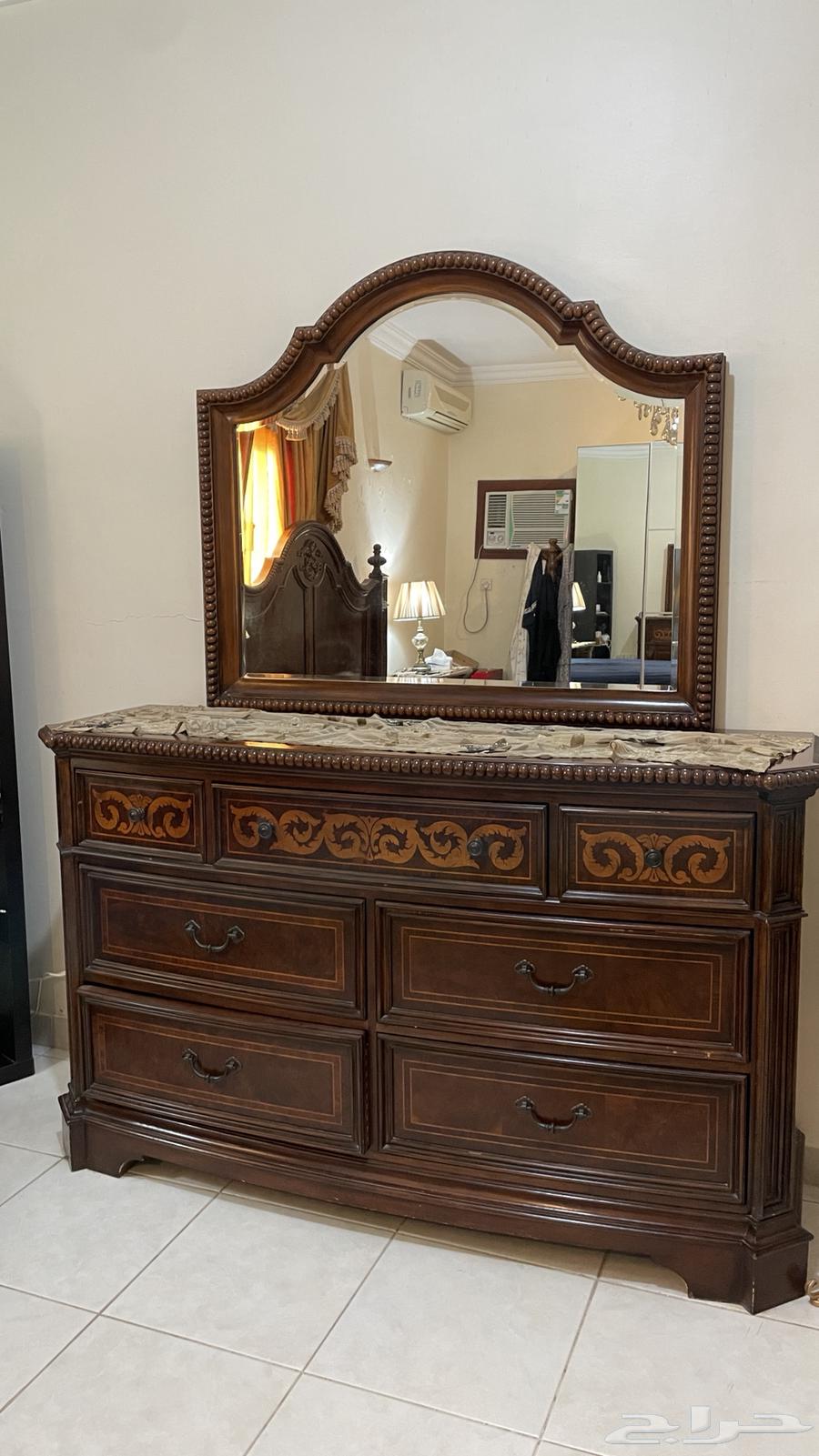 تسريحة مع مرآة من الهابيتات خشب أمريكي قطعة كلاسيكية فاخرة64436991263233112
