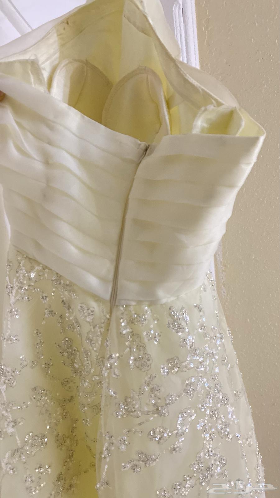 فستان لونه بيج وقريب من صفار الزبده64434564956417113