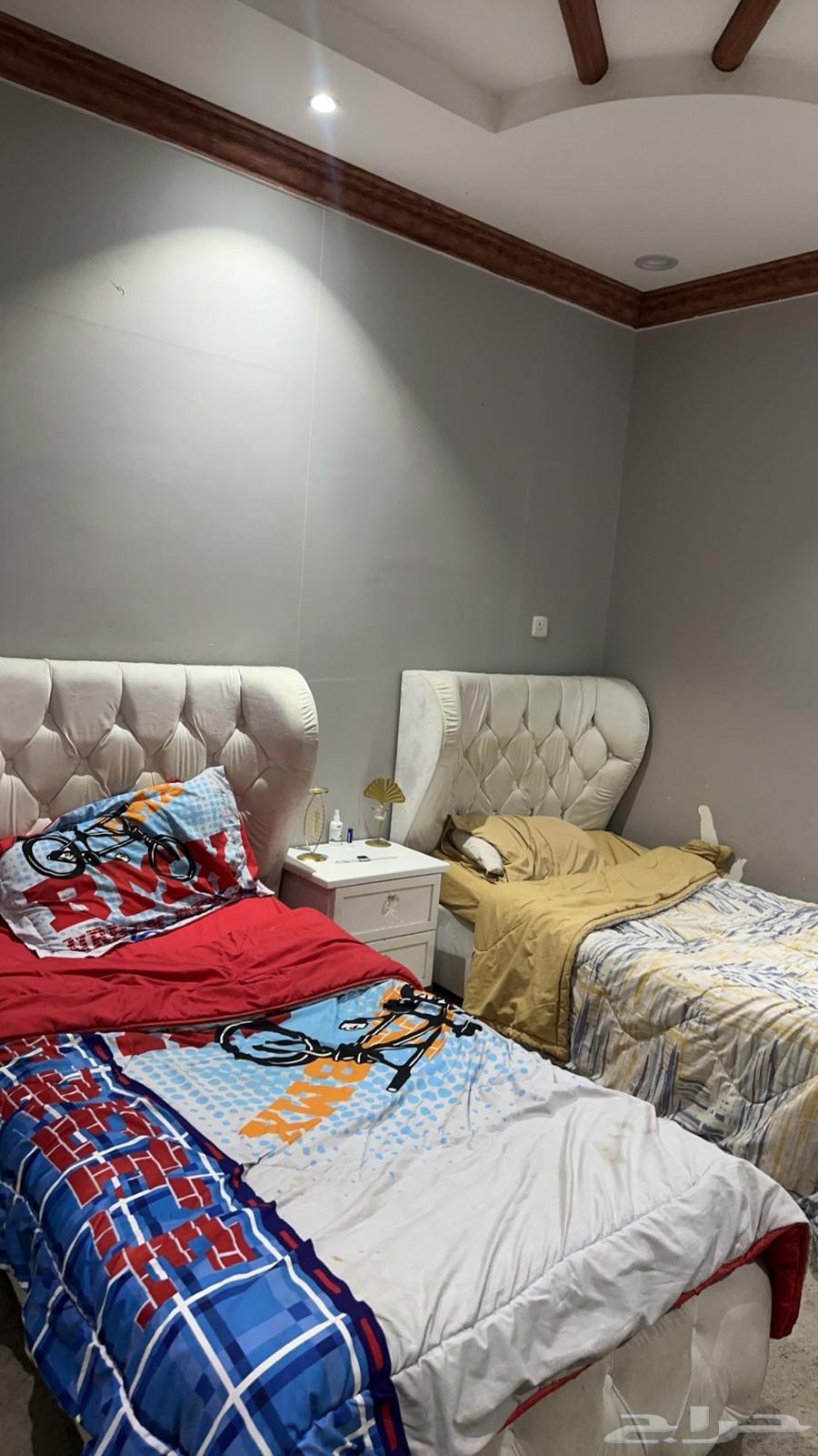 غرفه مستعمله سريرين نفر وربع و كومدينه و دولاب لشخصين زاويه64440901180033110