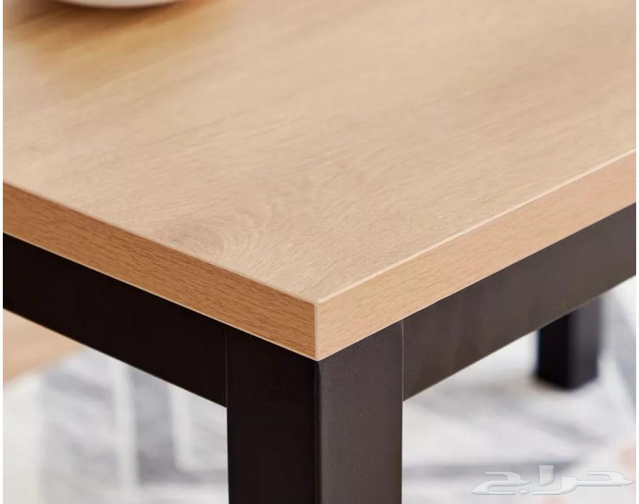 طاولة طعام خشب طبيعي مع 2 كرسي رمادي64439226249089111