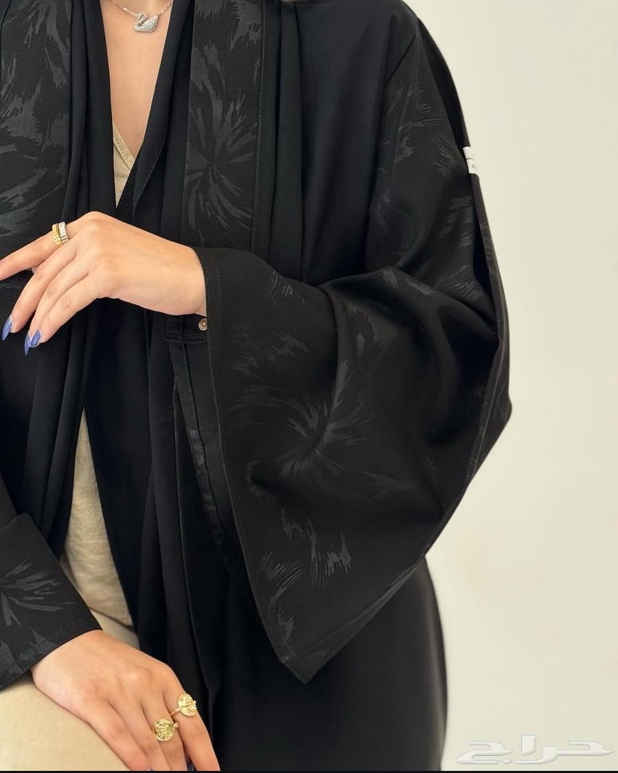 Blackberry fabric abaya with linen sleeves64441512629505110