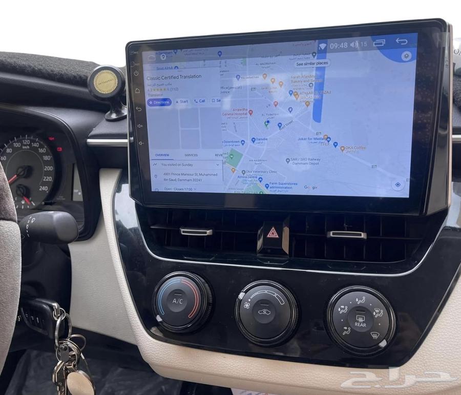 شاشة سيارة تيوتا كورلا اصليه 2024 بحاله الوكاله ونظيفه جدا64438082448386114