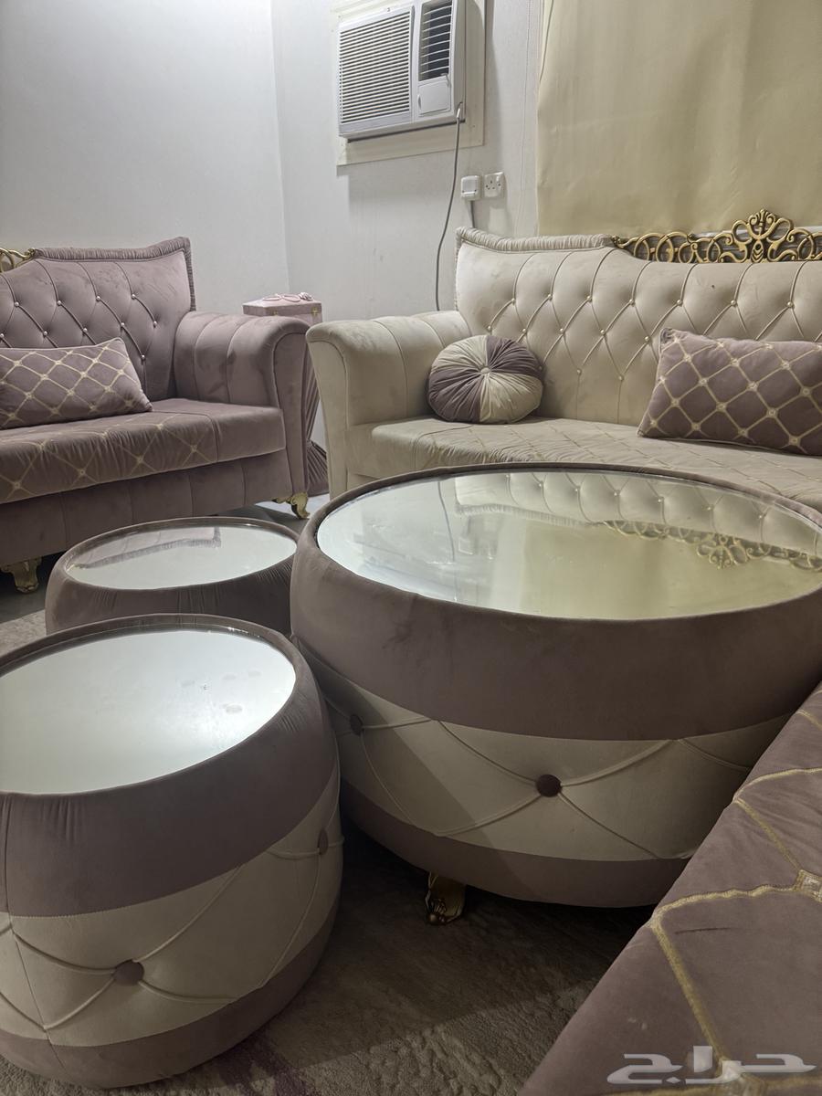 Used sofa for sale with a large table and two small tables64435341016322110