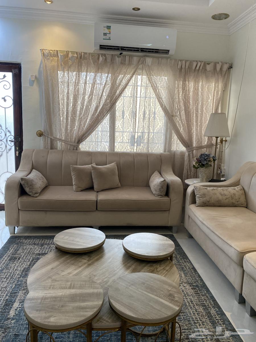 Sofa for sale with tables and curtain64437194021889112