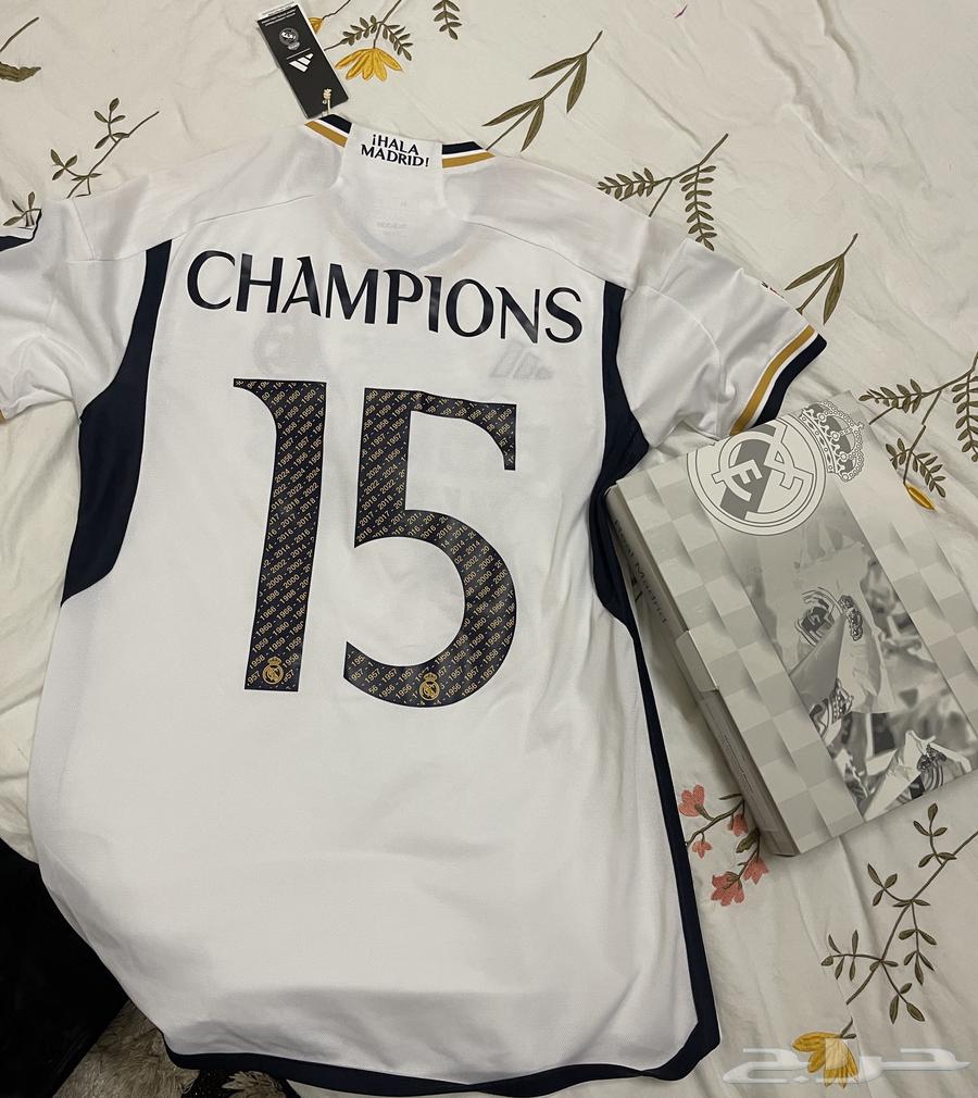 قميص ريال مدريد الرسمي مع شارة ورقم دوري أبطال أوروبا64434741237506111