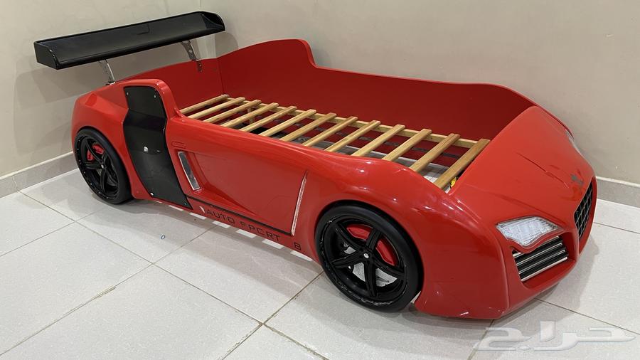 سرير أطفال شكل سيارة لون احمر64404125707010113