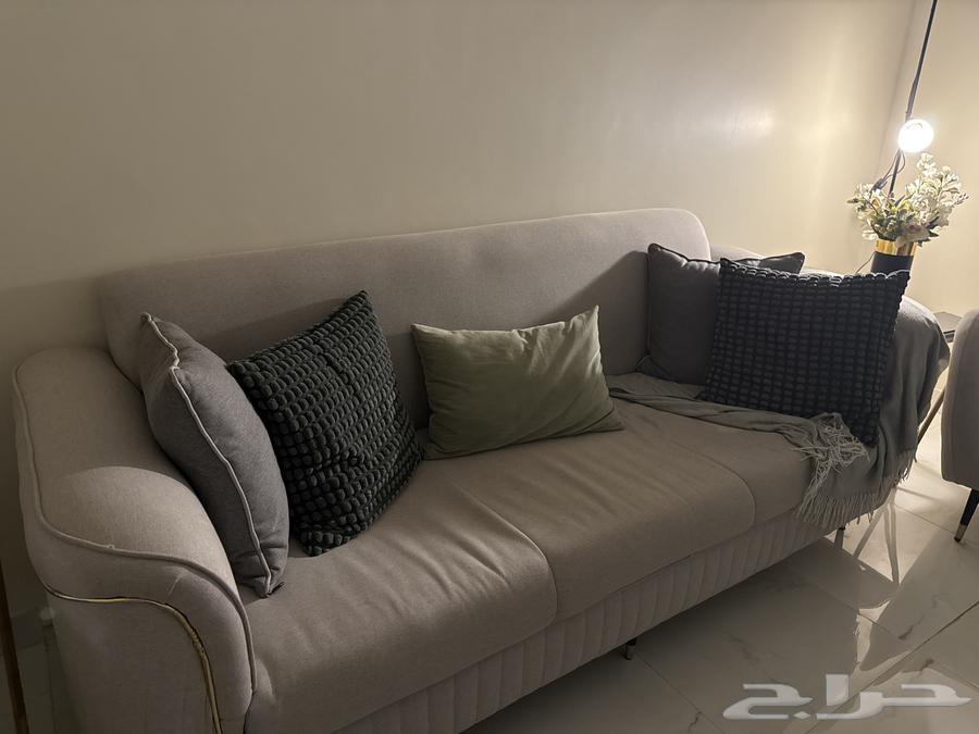 seven pieces of sofa and three tables and a fireplace64433740017922111