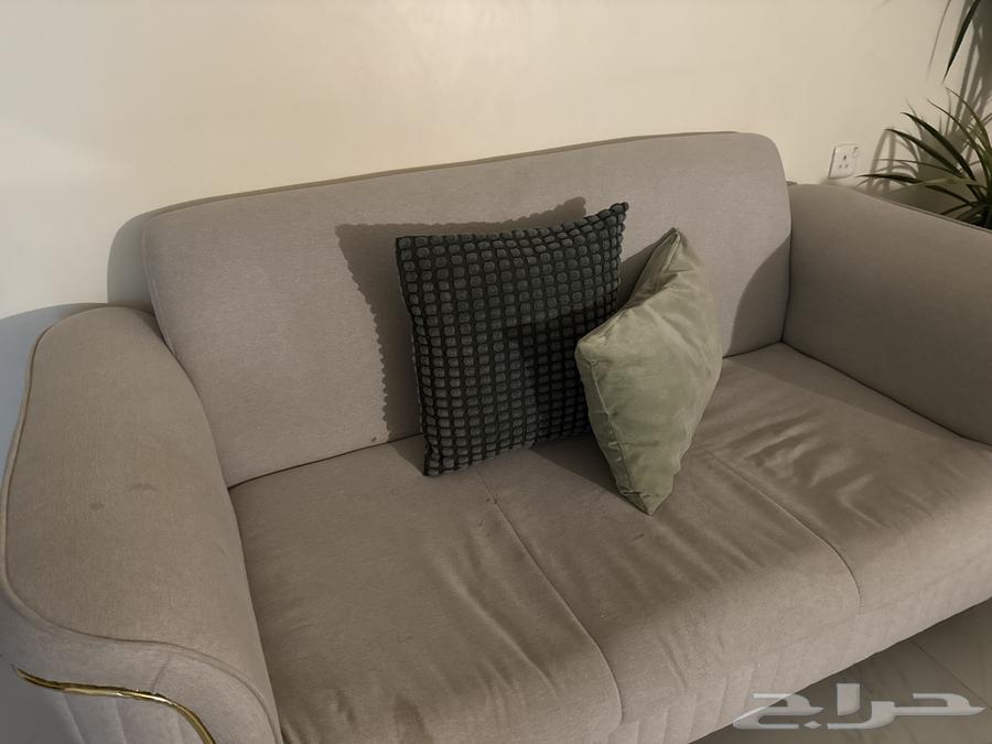 seven pieces of sofa and three tables and a fireplace64433740017922110