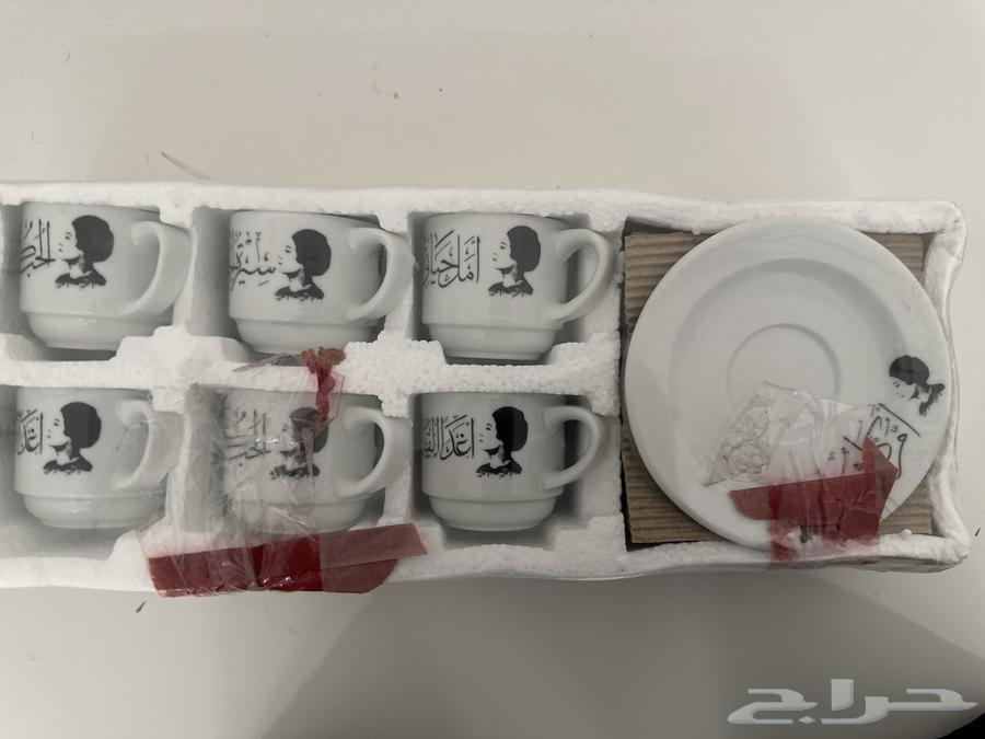 طقم فناجين قهوة تركية بثيم ام كلثوم جديد و غير مستعمل ظ64440546606723110