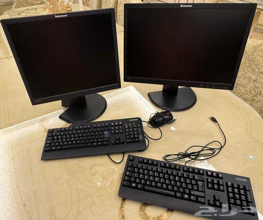 شاشتين وكيبورد وماوس (سلكي) للبيع64438955331586110