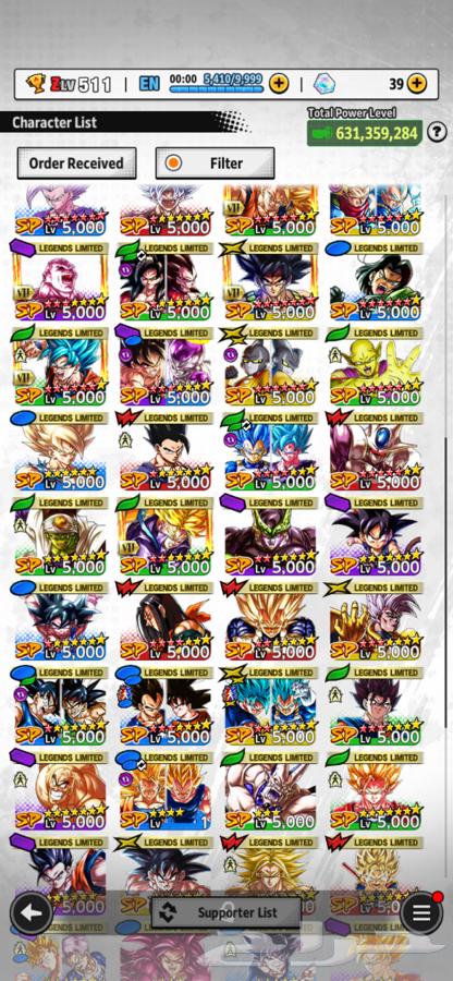 حساب دراغون بول ليجندز64434318939394111