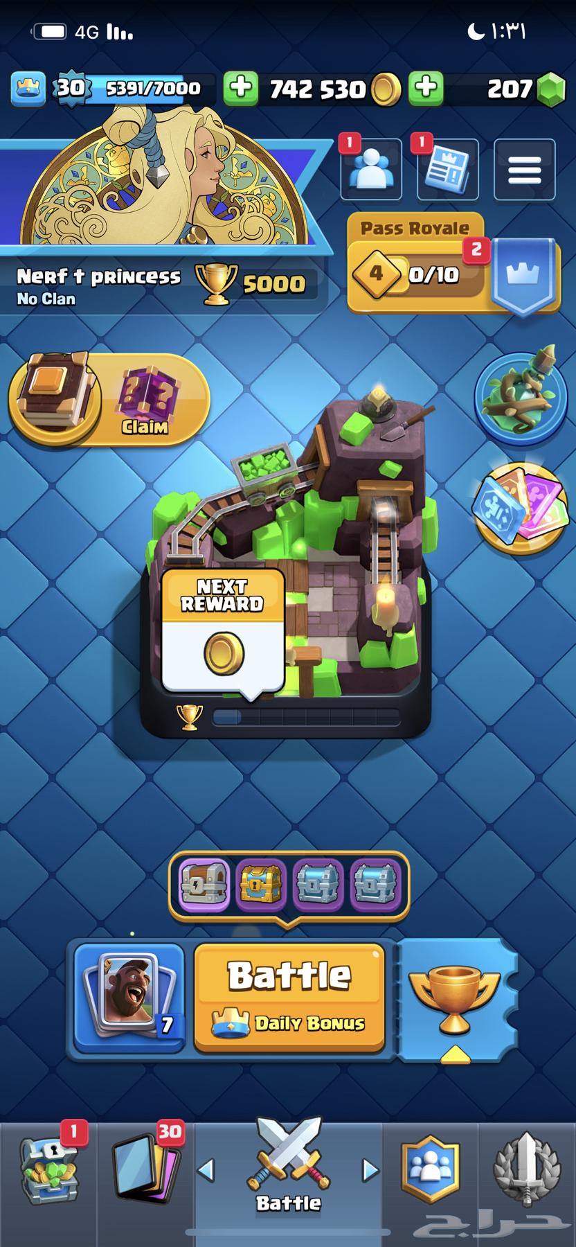 حساب كلاش رويل 5k بلفل واحد64433993609090110