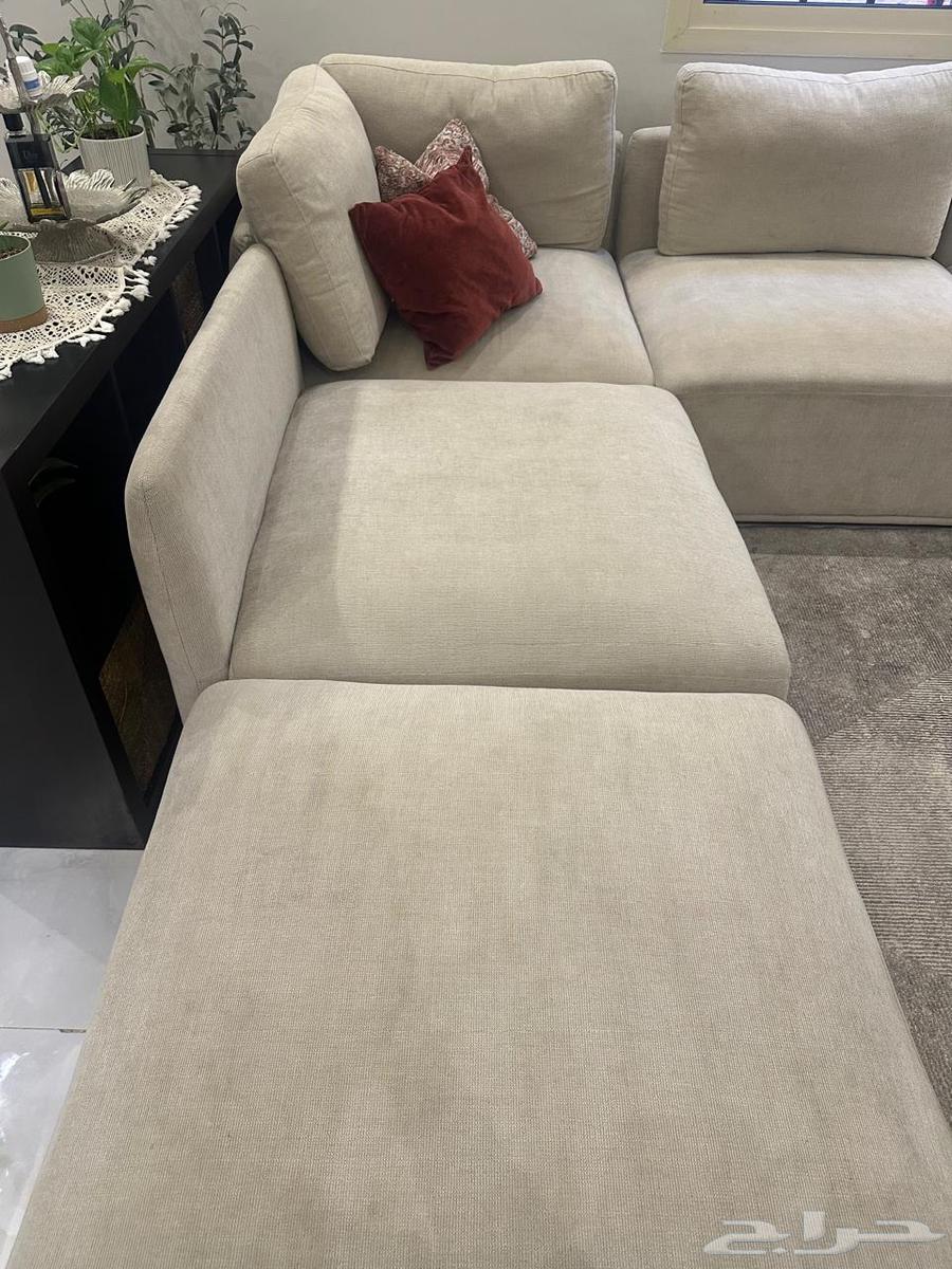 كنب حرف L نظيف جدا للبيع   طاولة طعام 8 كراسي64434169339138114