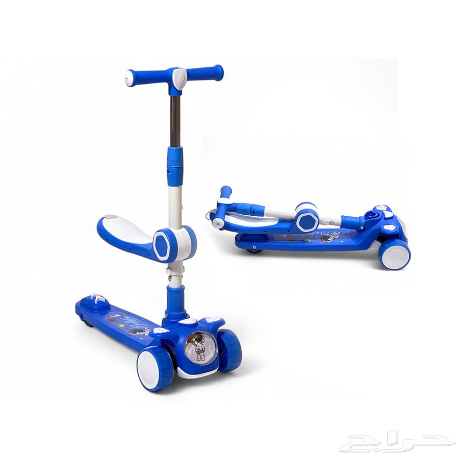 Manual Scooter for Kids with Lights, Music, and Foldable Seat Design64449516173186110