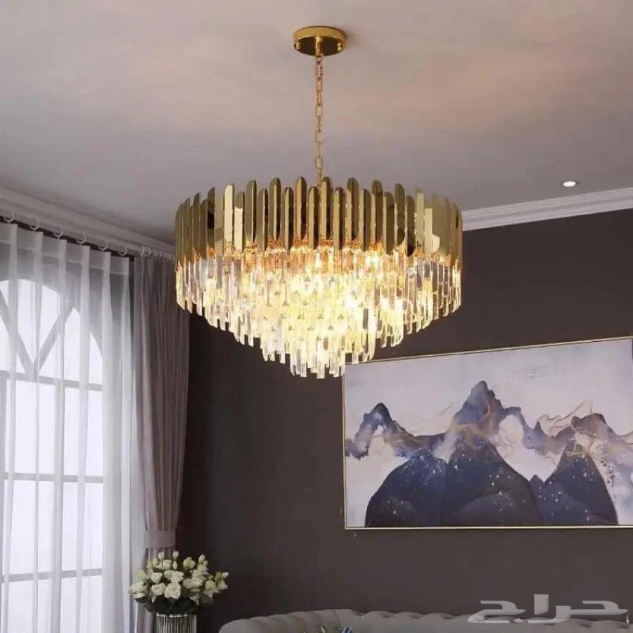 New modern chandelier, unused, in box, price 600 SAR64447494727809111