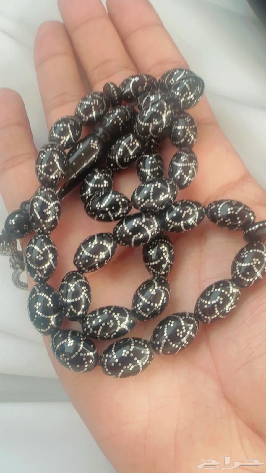 سبحة يسر بحري مطعمة بفضة64443344293251111