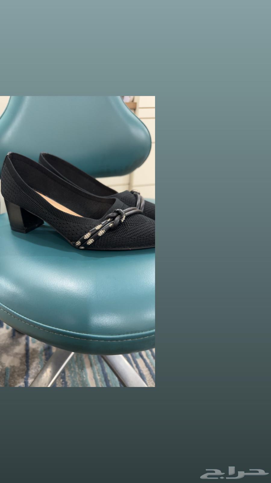 حذا كعب اسود انيق64443547115265110