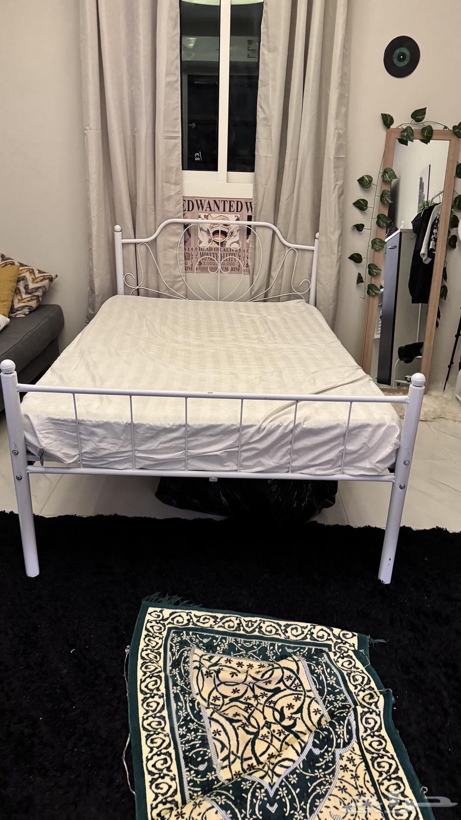 120 cm metal bed frame with mattress, completely new and unused64449314547073113