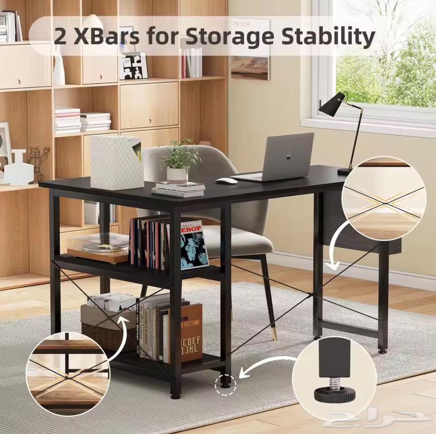 طاولة مكتب زاوية حرف L خشب64443114802819111