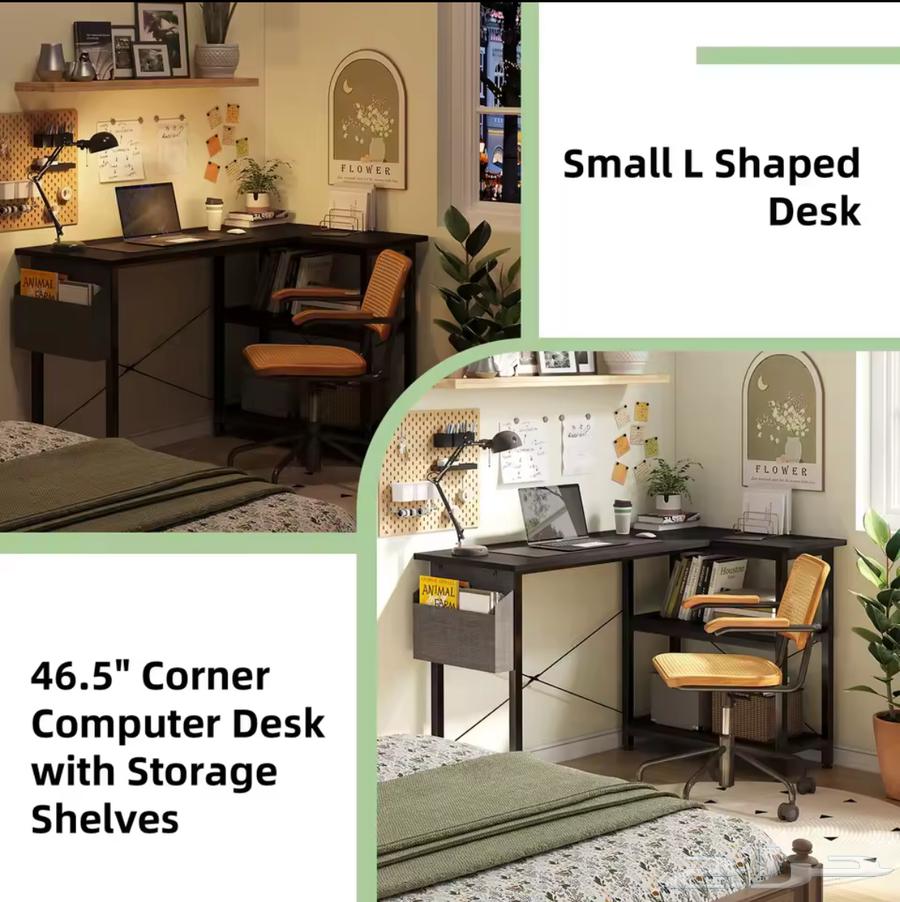 طاولة مكتب زاوية حرف L خشب64443114802819112