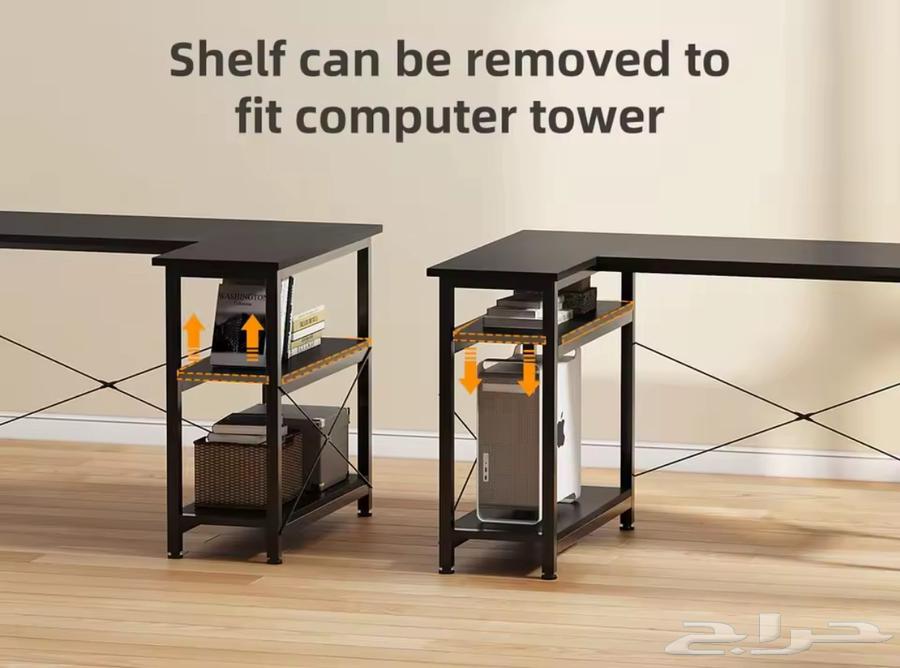 طاولة مكتب زاوية حرف L خشب64443114802819113