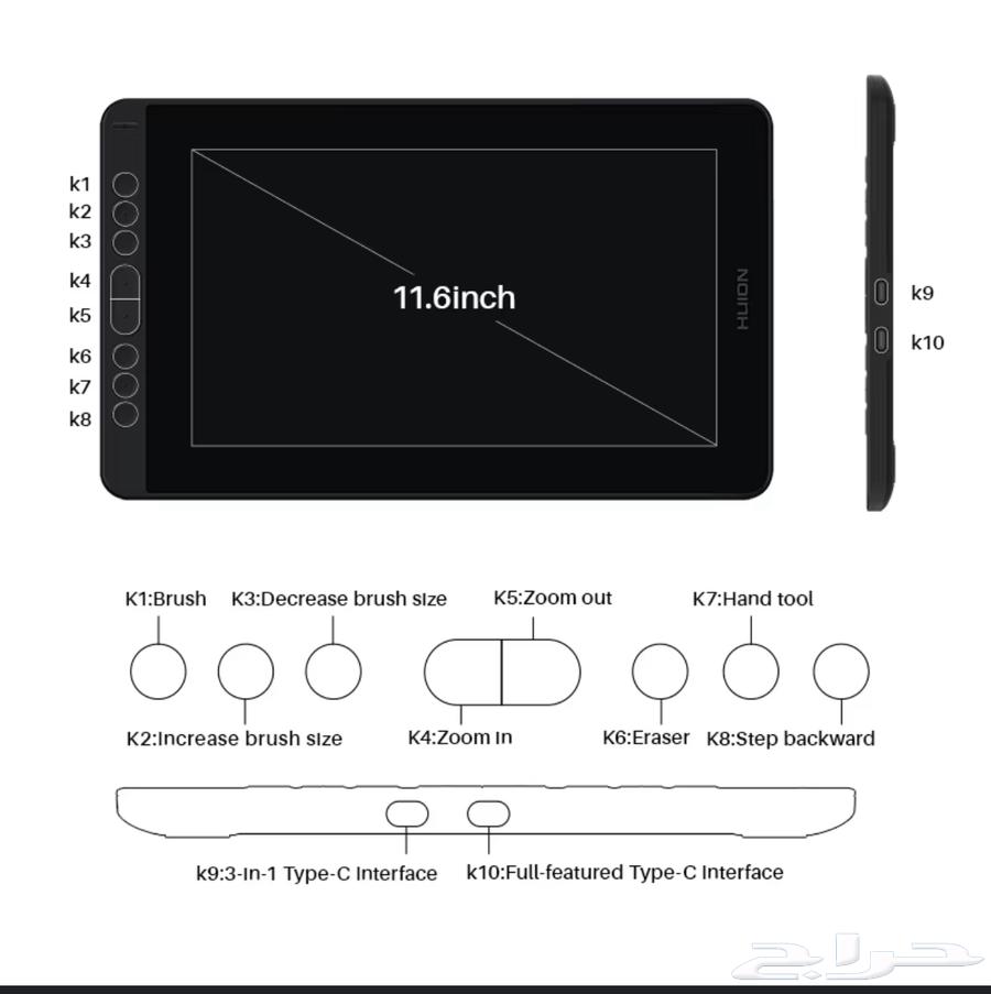 للبيع  جهاز Huion Kamvas 1264444258159747111