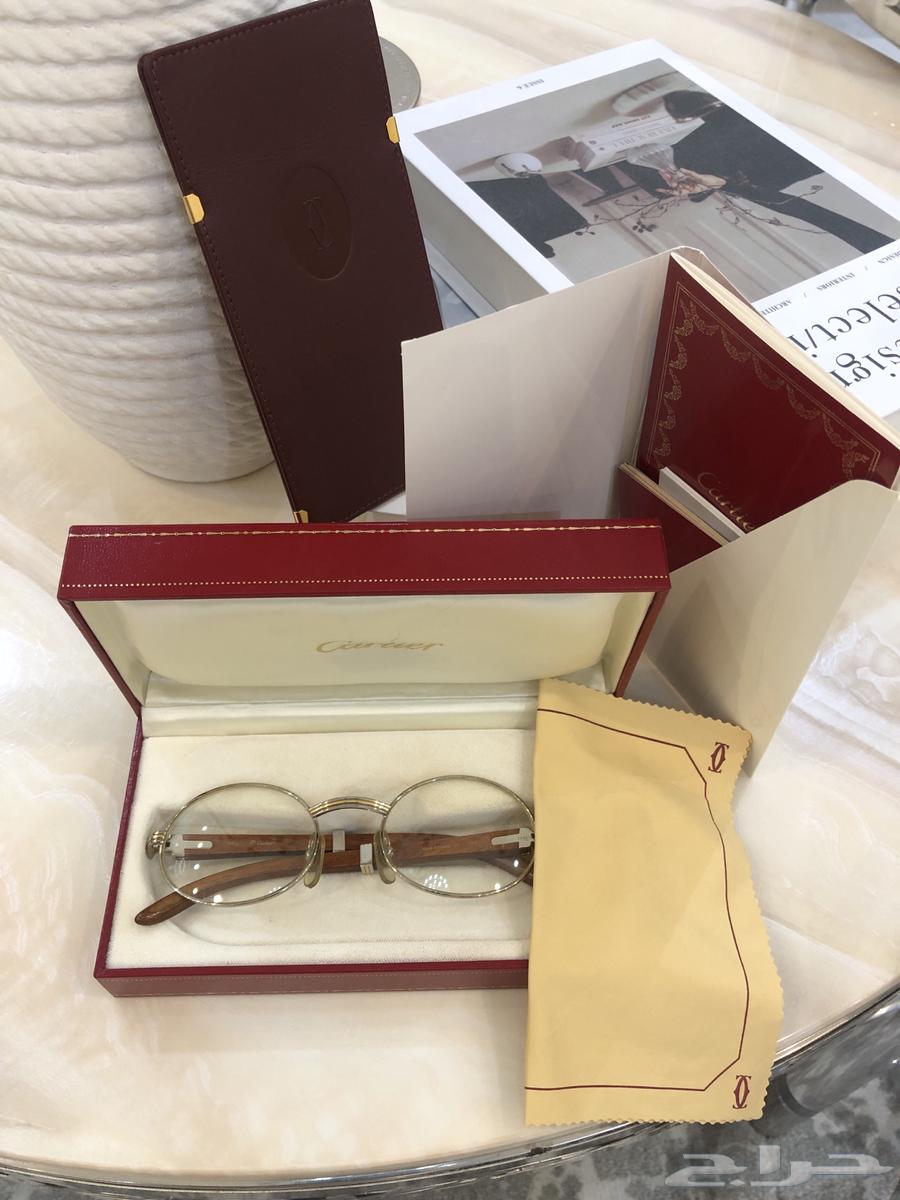 نظارة كارتيه جيفرني فنتج نادرة خشب طلاء بلاتين اصلية64448023910659110