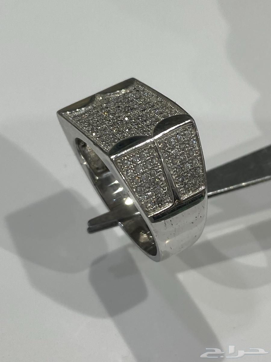خاتم فضه رجالي راقي عيار 925 إيطالي شبيه الالماس64448994200962111